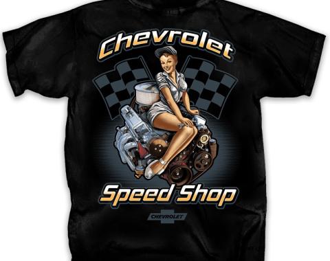 Vintage Chevy Pin Up Adult T-Shirt