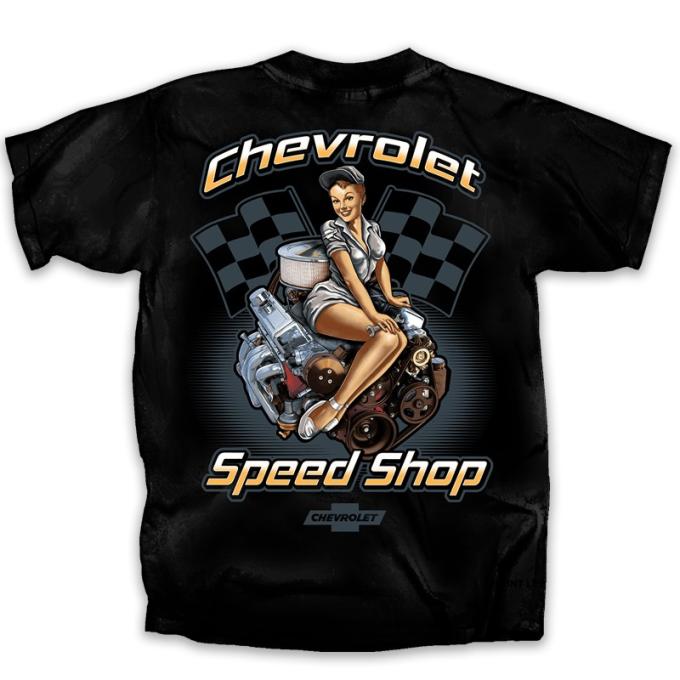 Vintage Chevy Pin Up Adult T-Shirt