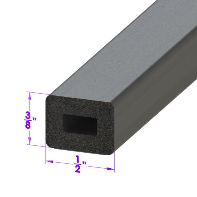 Metro Moulded Parts Rectangle Shaped Extrusion. 1/2" X 3/8". Sold by the Foot LP 80-L