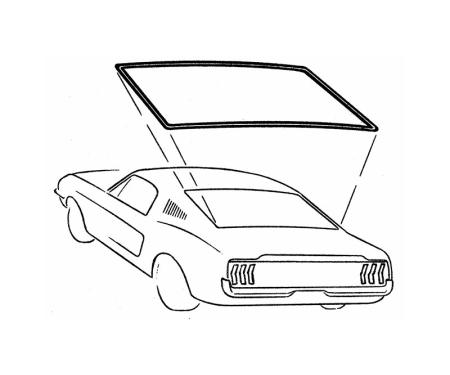 Daniel Carpenter 1967-68 Fastback Rear Window Weatherstripping Seal C7ZZ-6342084