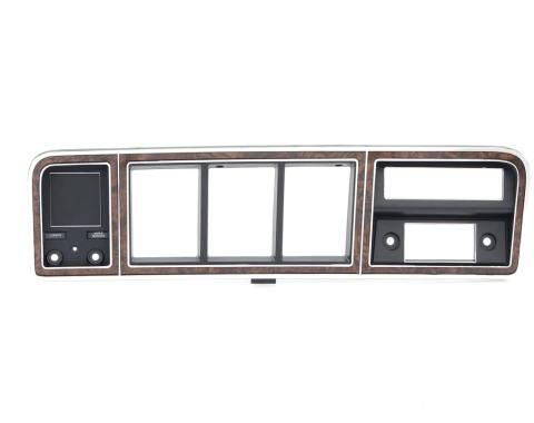 AMD Dash Bezel, Chrome/Woodgrain, without A/C, 73-79 Ford Truck; 78-79 Bronco 460-4573-W