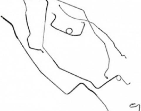 F-150 Truck Power Disc Brake Line Set, Long Bed, 4x4, Stainless Steel, 1976-1979