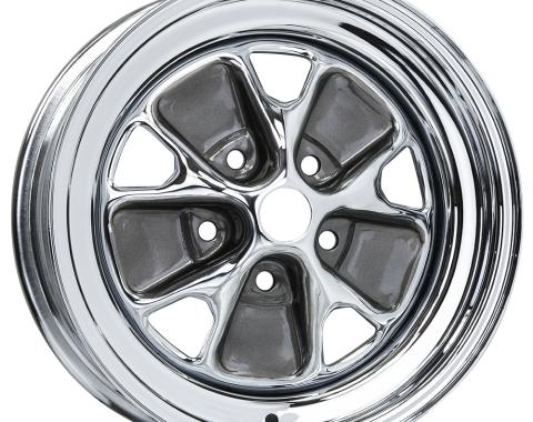Wheel Vintiques 14X6 Ford Style Steel Charcoal Windows 5x4.5" bolt 4" backspace 55-461204CA