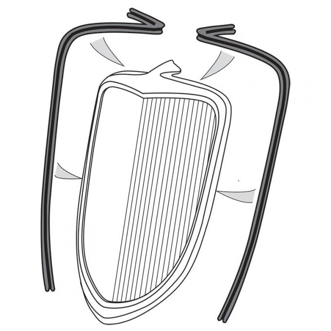 Dennis Carpenter Radiator Shell Lacing - 1933-34 Ford Car 40-8222