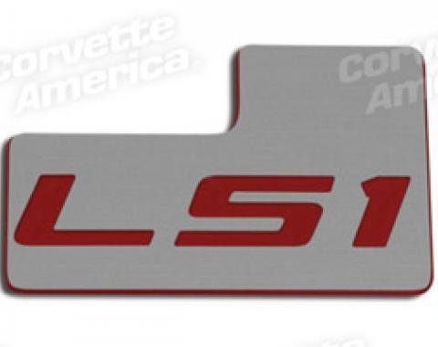 Corvette Throttle Body ID Plate, LS1 Silver, 1997-2004