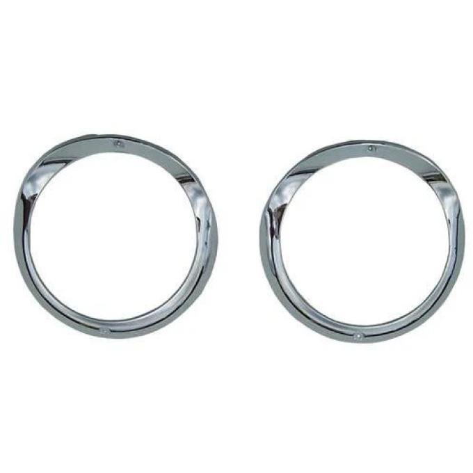 Golden Star 1955 Chevy Head Light Bezel Pair HL13-55P
