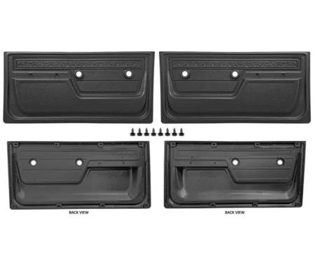 Golden Star 1972 Chevy Blazer, Jimmy, Suburban Plastic Front Door Panel Set, Black DO07-72DP