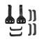 Golden Star 1967-1972 Chevy C10 Pick UP Radiator Retainer 4 Row 8PCS/SET CS07-674RS