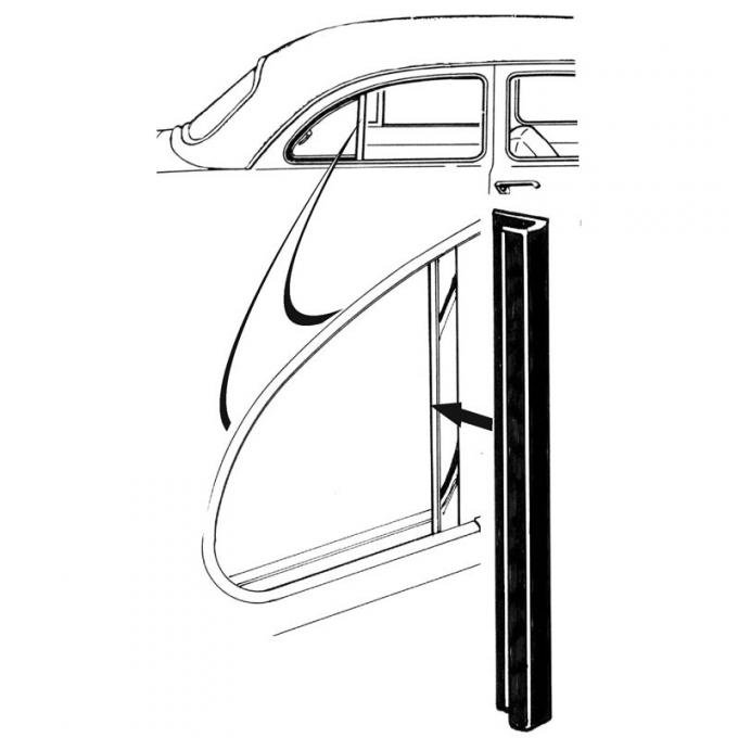 Dennis Carpenter Vent Window Seal - 1949-51 Ford Car 8A-7030238-PR