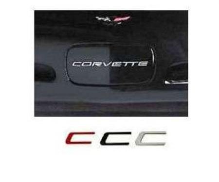Corvette Bumper Lettering Kit, Front, Chrome, 1997-2004