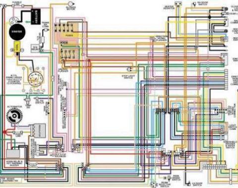 Corvette Color Wiring Diagram, Laminated