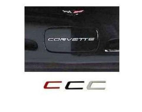 Corvette Bumper Lettering Kit, Front, Black, 1997-2004