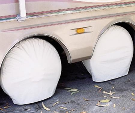 Adco Covers 3953, Tire Cover, Single Tire Cover, Fits 27 Inch To 29 Inch Diameter Tires, Slip On, Polar White, Vinyl, Set Of 2