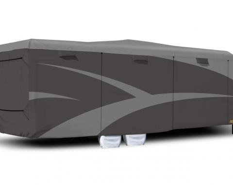 Adco Covers 52273, RV Cover, Designer SFS Aquashed (R), For Toy Haulers, Fits 24 Foot 1 Inch To 28 Foot Length Travel Trailers, 342 Inch Length x 106 Inch Width x 120 Inch Height, Moderate Weather Protection