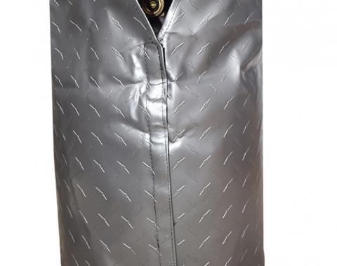 Adco Covers 2711, Propane Tank Cover, For Single 20 Pound - 5 Gallon Tank While Mounted, Weatherproof, Diamond Plated Steel Design, Vinyl, With Access To Valve Through Velcro Closure, With Hollow Bead Welt Cord And Elastic Shock Cord