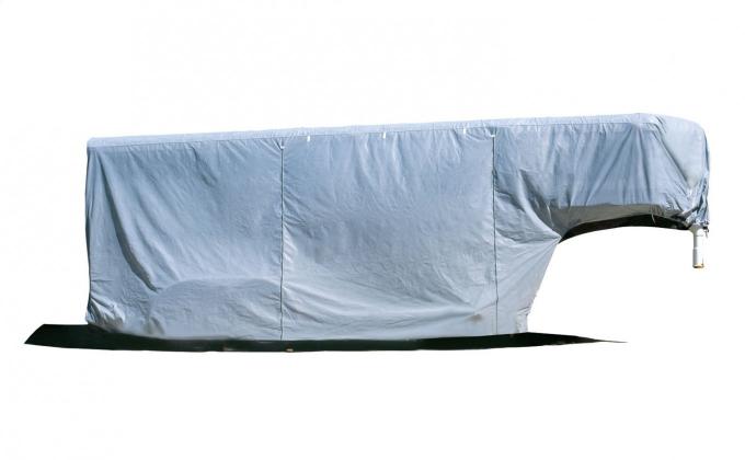 Adco Covers 46013, RV Cover, SFS AquaShed (R), For Gooseneck Horse Trailers, Fits 28 Foot 7 Inch To 31 Foot 6 Inch Length Trailers, Breathable/ Resists High Humidity And UV Rays, Gray, 3 Layer Fabric Top/Polypropylene Sides, With Storage Bag