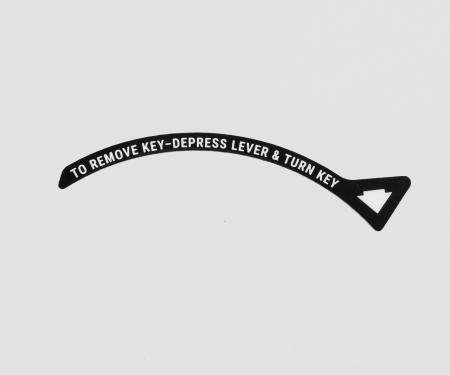 Detroit Muscle Technologies Mopar A B E Body 71-74 "TO REMOVE KEY" Steering Column Decal Label DMT CHR3575258
