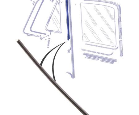Dennis Carpenter Back Edge of Vent Window Seals - with Metal Insert - 1953-55 Ford Truck     BAAA-8121450-PR