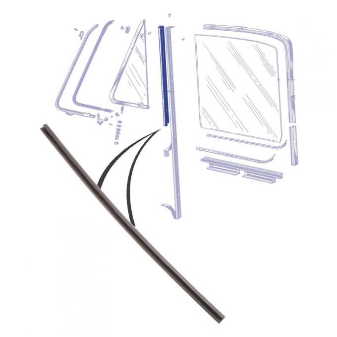 Dennis Carpenter Back Edge of Vent Window Seals - with Metal Insert - 1953-55 Ford Truck     BAAA-8121450-PR