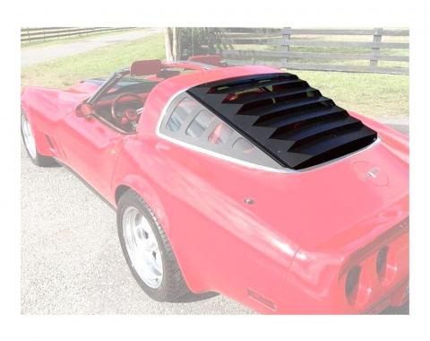 Corvette Louvers, Rear Window, Aluminum, 1978-1982