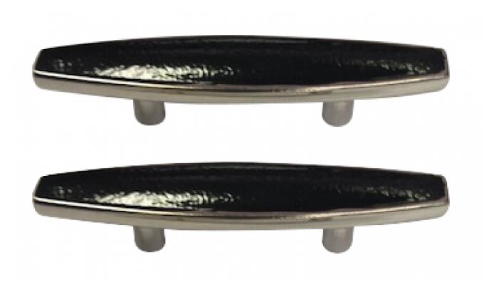 Distinctive Industries 1966-69 Impala Black Seat Medallions (pair) 074846IMPALAMEDALLIONBLACK