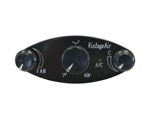 Vintage Air Gen IV & 5 ProLine™ Ellipse Control Panel with Black Anodized Finish 491241