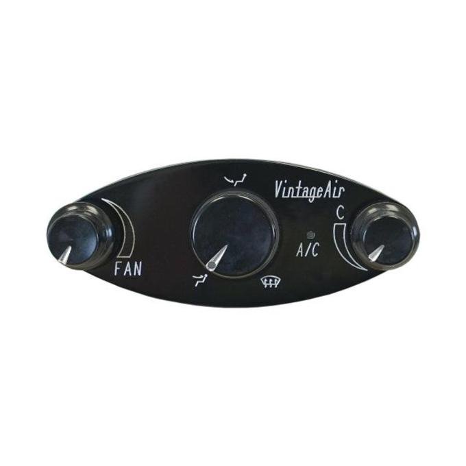 Vintage Air Gen IV & 5 ProLine™ Ellipse Control Panel with Black Anodized Finish 491241
