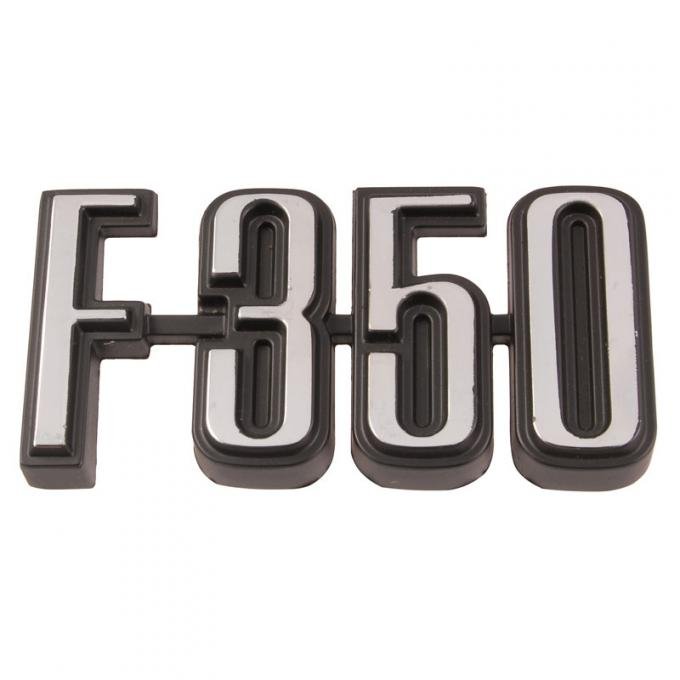Dennis Carpenter Name Plate - Cowl Side - "F-350" - 1973-76 Ford Truck     D4TZ-16720-C