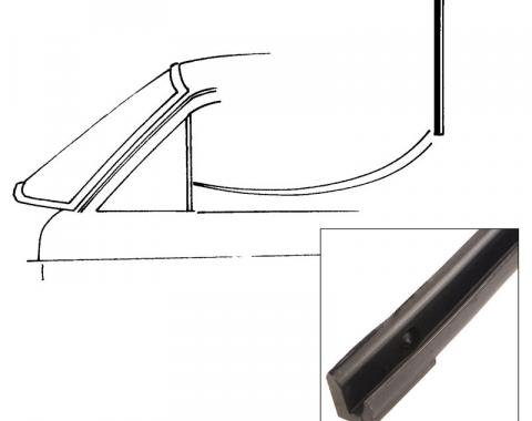 Dennis Carpenter Back Edge of Vent Window Seals - Convertible & 2 Dr Hardtop - 1963-65 Ford Car, 1963-65 Mercury Comet C3DB-7621450-PR