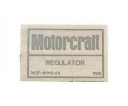 Scott Drake 1972-1973 Ford Mustang Voltage Regulator Decal DF-714