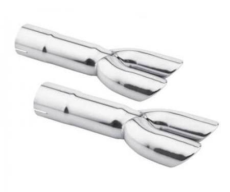 Scott Drake 1967-1969 Ford Mustang Hi-Flow GT Exhaust Tips, 2.25", Stainless Steel C7ZZ-5258-GT2