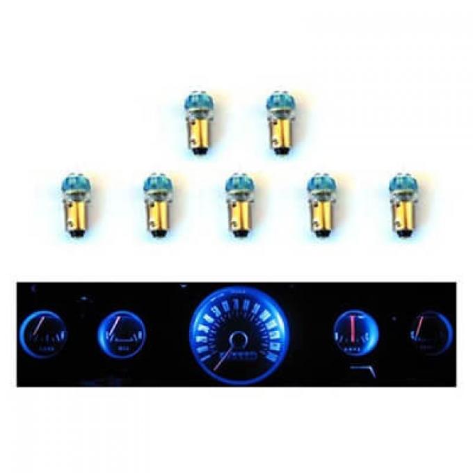 Scott Drake 1965-1966 Ford Mustang Instrument Panel LED Light Bulb Set, 5-Gauge Cluster SD-66-GA-BL