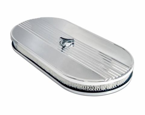 Scott Drake 1964-1973 Ford Mustang Oval Chrome Plated Air Cleaner Assembly S1MS-9600-CHR
