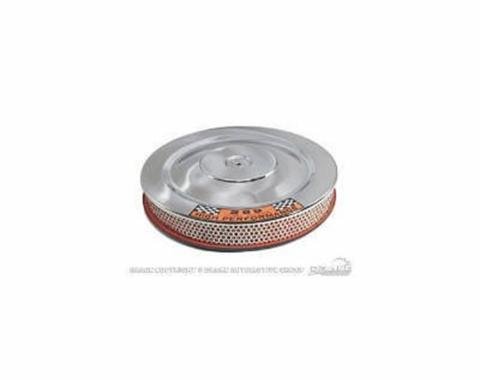 Scott Drake 1965-1967 Ford Mustang Concours Air Cleaner (Chrome/Blue) C5ZZ-9600