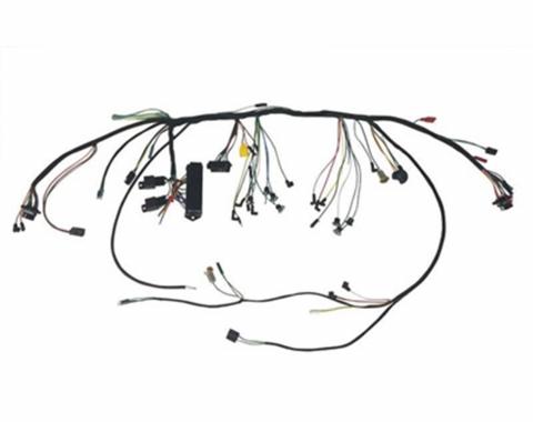 Scott Drake 1965 Under-Dash Harness w/Premium Fuse Box & Relays 2-Spd Heater & Warning Lamps C5ZZ-14401-WL2P