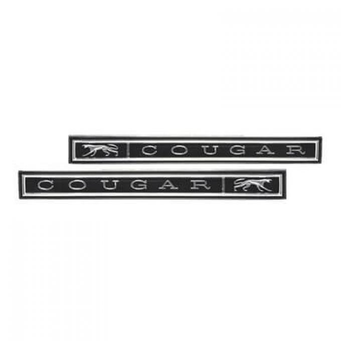 Scott Drake 1967-1968 Ford Mustang Quarter Emblems, Cougar (Pair) C7WY-6528818-9A