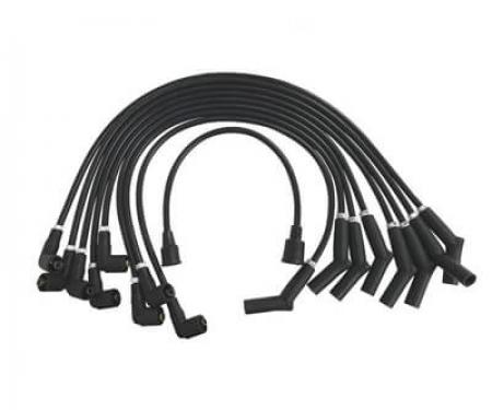 Scott Drake 1964-1973 Ford Mustang 8mm Ford Logo Ignition Wires Black C5OZ-12259-BK8