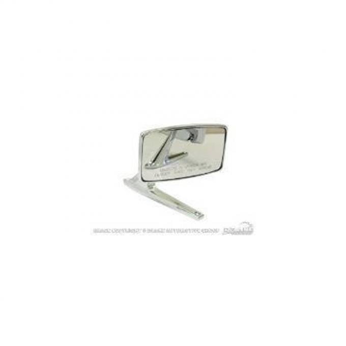 Scott Drake 1967-1973 Ford Mustang Exterior Standard Mirror Passenger Side with Convex Glass Chrome C7AZ-17696-C