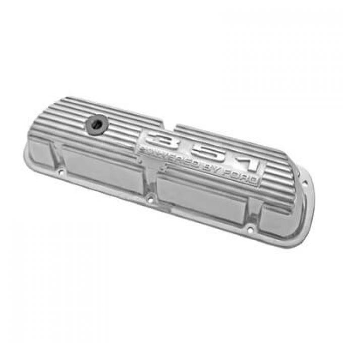 Scott Drake 1969-1973 Ford Mustang 351 Polished Aluminum Valve Covers 6A582-351P