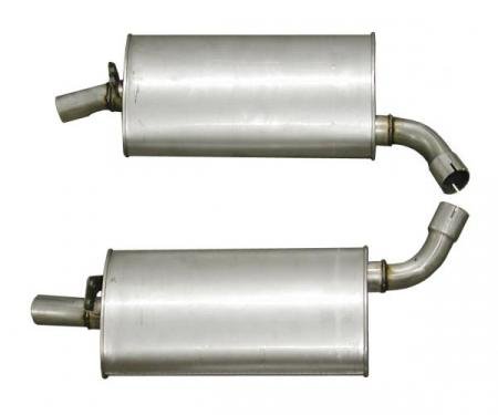 Corvette Mufflers, 2 Inch (73 Replacement), 1968-1973