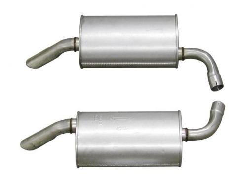 Corvette Mufflers, 2 Inch Round (Original Style), 1974