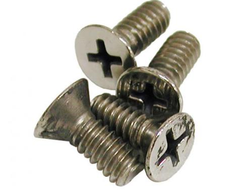 Corvette T-Top Rear Mount Plate Screws, 4 Piece, 1968-1979