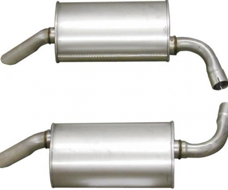 Corvette Mufflers, 2 1/4 Inch Round (Original Style), 1975-1977