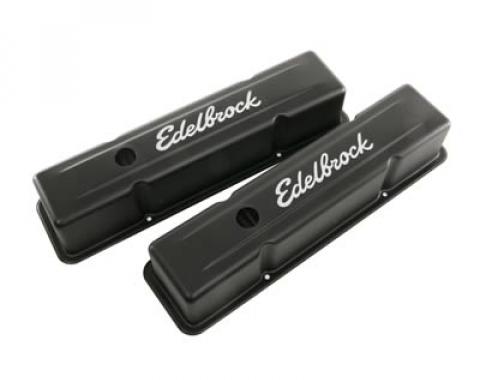 Edelbrock Signature Series Valve Covers, Small Block, Tall Style, 1959-1986