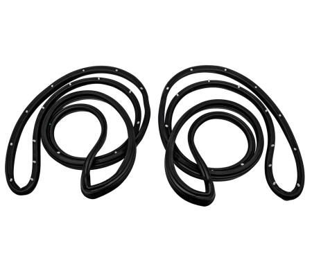 Metro Moulded Parts 1975-1979 Chevrolet / Oldsmobile / Buick / Pontiac Rear Molded Door Seals, with Clips. for 4-Door Sedan LM 20-P/R