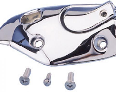 Classic Headquarters Left Hand Convertible Sunvisor Bracket-Chrome W-333