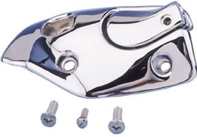 Classic Headquarters Left Hand Convertible Sunvisor Bracket-Chrome W-333