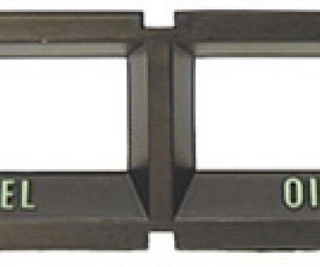 Classic Headquarters Console Fuel and Oil Bezel W-210