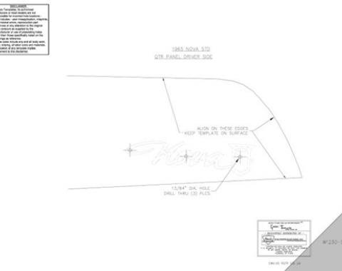 Classic Headquarters Nova Std. Quarter Panel Emblem Template Kit W-1230