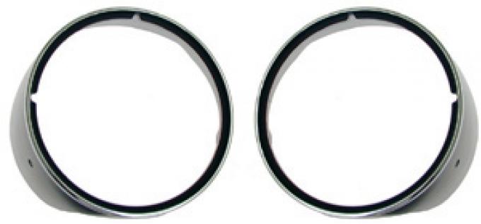 Classic Headquarters Camaro Headlight Bezels with Trim, Pair W-755